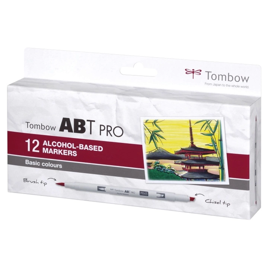 Tombow ABT PRO Dual Brush Pen 12-setti Basic