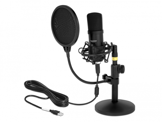 Professional USB Condenser Microphone Set Podcasting Gaming
