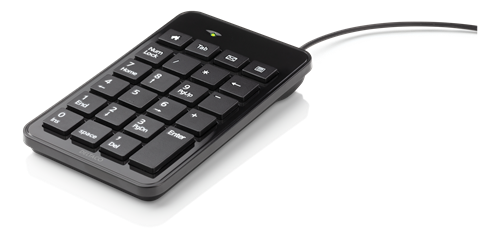 USB-numeronäppäimistö, 23 Painiketta, 4 Pikanäppäintä, Musta