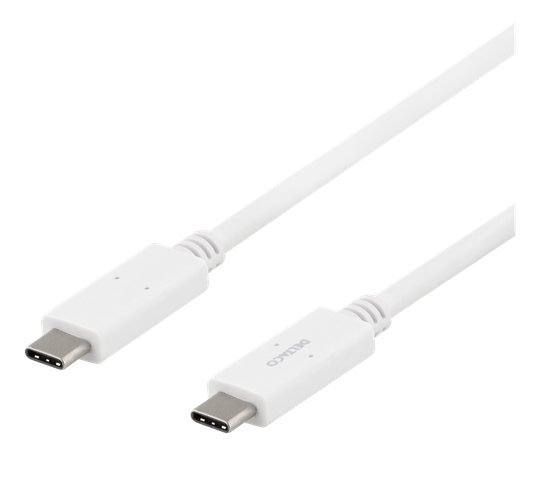 USB-C-kaapeli, 5 Gbit/s, 5 A, 1 M, Valkoinen