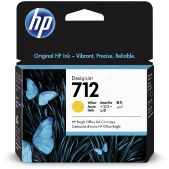 HP 712 Mustepatruuna keltainen