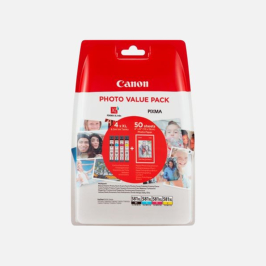 CLI-581XL Mustepatruuna MultiPack + PP 201 A6, 50 sivua