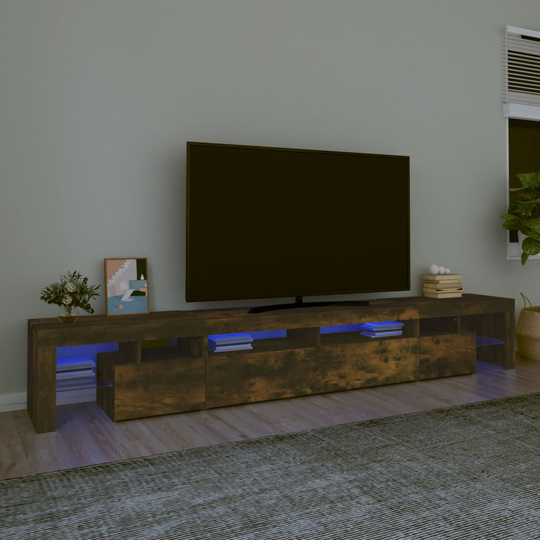 vidaXL TV-taso LED-valoilla savutammi 260x36,5x40 cm