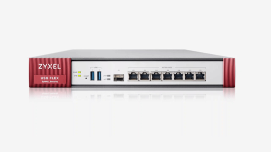 ZYXEL USG FLEX FIREWALL 10/100/1000, 2*WAN, 4*LAN/DMZ PORTS, 1*SFP, 2*USB (DEVICE ONLY)