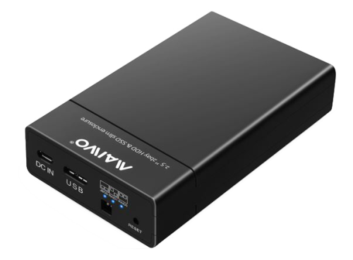 USB 3.0 Two-bay External Cabinett, Up To 9.5mm, 5 Gbps, Black (1KPL Tarjoushintaan. Tarjoustuotteita
