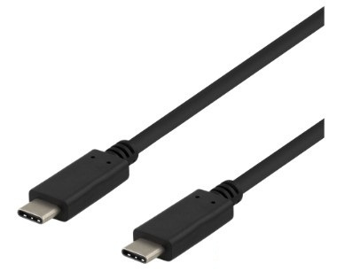 USB-C-kaapeli, 0,5 M, 10 Gbps, 100 W, 5 A, USB 3.1 Gen 2, E-Marker, Musta