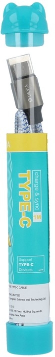Devia Vogue Punottu USB-C synkronointi- ja latauskaapeli 2 4A 1m