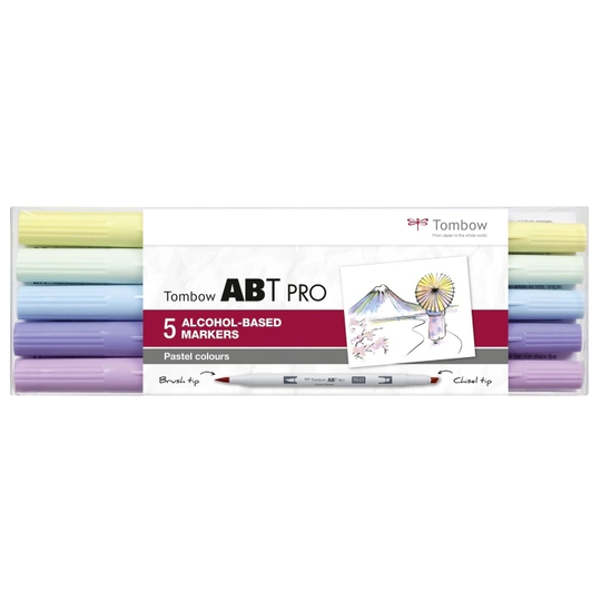 Tombow ABT PRO Dual Brush Pen 5-setti Pastelli