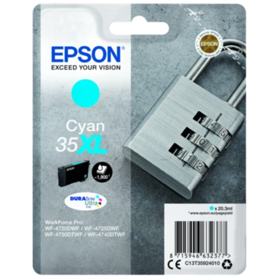 Epson 35XL Mustepatruuna syaani, 20,3 ml