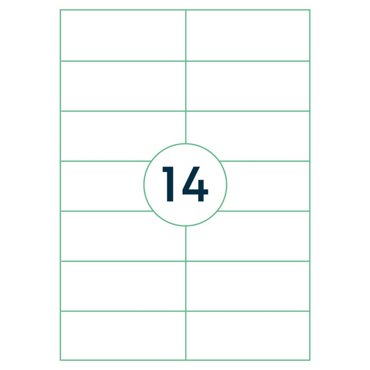 rillprint Itseliimautuvat etiketit 105x42,4 mm 1000 arkkia valkoinen