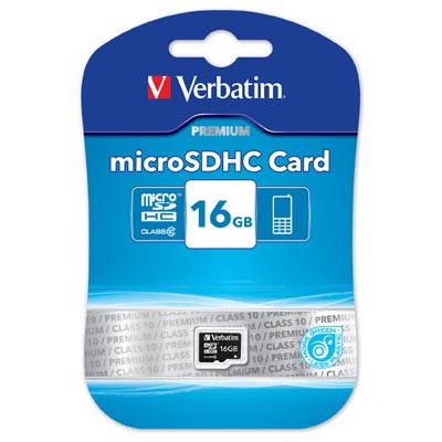 Verbatim muistikortti microSDHC Class 10 16GB