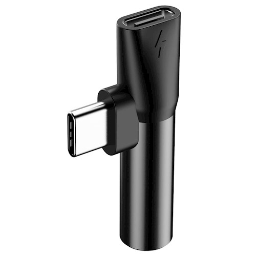 Baseus USB-C - 3.5mm USB-C kuulokesovitin musta