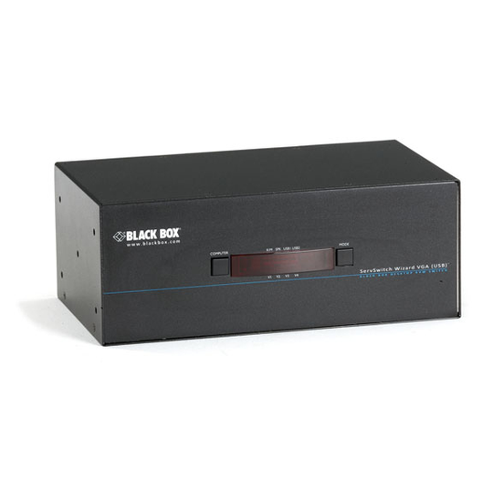 BLACK BOX WIZARD KVM SWITCH - TRI-HEAD, VGA, USB TRUE EMULATION, AUDIO, 4-PORT