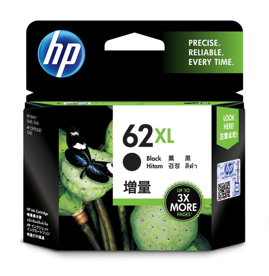 HP Ink/62XL Black Cartridge