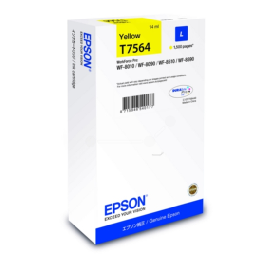 Epson T7564 Mustepatruuna keltainen