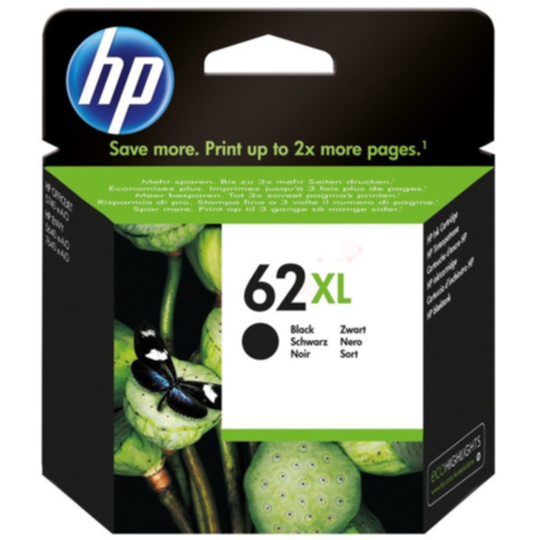 HP 62XL Mustepatruuna musta, 600 sivua