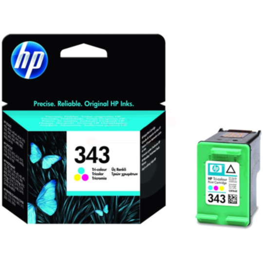 HP 343 Mustepatruuna 3-väri, 7 ml