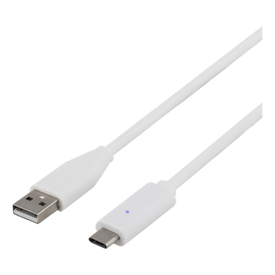 DELTACO USB-C 2m Valkoinen