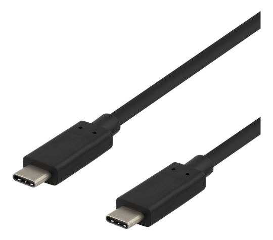 USB-C-kaapeli, 0,5 M, USB 3.1 Gen 2, 10 Gbps, 60 W, Musta
