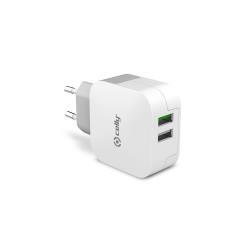 CELLY TRAVEL CHARGER TURBO 2USB 3.4A