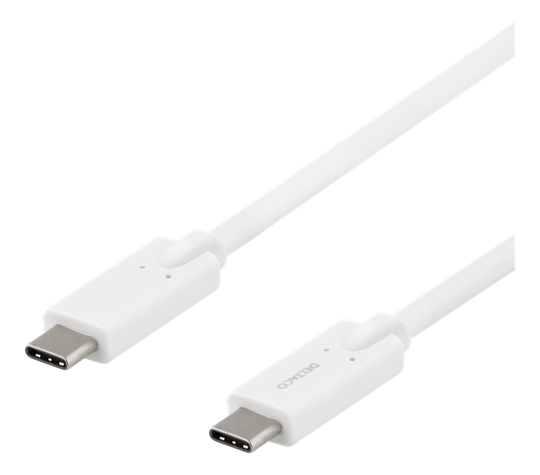 USB-C-kaapeli, 5 Gbit/s, 5 A, 2 M, Valkoinen
