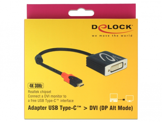 This Adapter By Delock Is Suitable For The Connection Of A DVI Monitor To A Computer With USB-C Inte