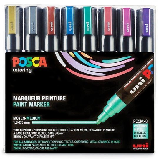 Posca Posca PC-5M Metallic 8-setti