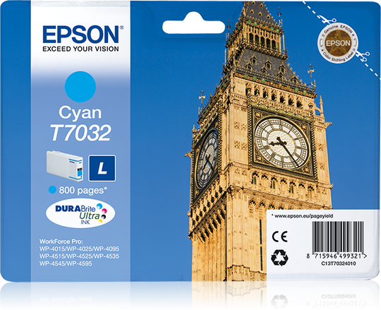 EPSON Cartridge L Cyan For WP 4000/4500