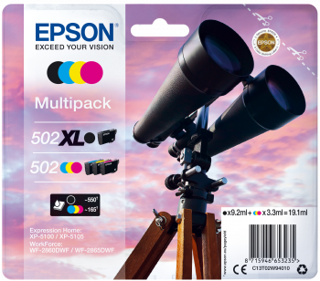EPSON BINOCULARS MULTIPACK 4-COLOURS 502 XL BLACK/STD. CMY