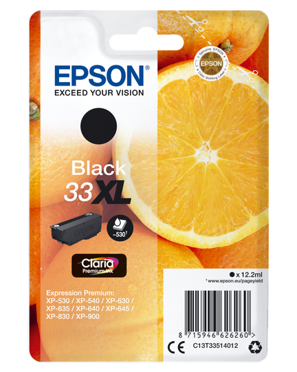 EPSON ORANGES 33 BLACK XL SINGLE