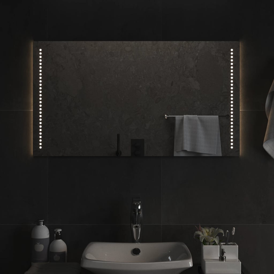 vidaXL Kylpyhuoneen LED-peili 90x50 cm