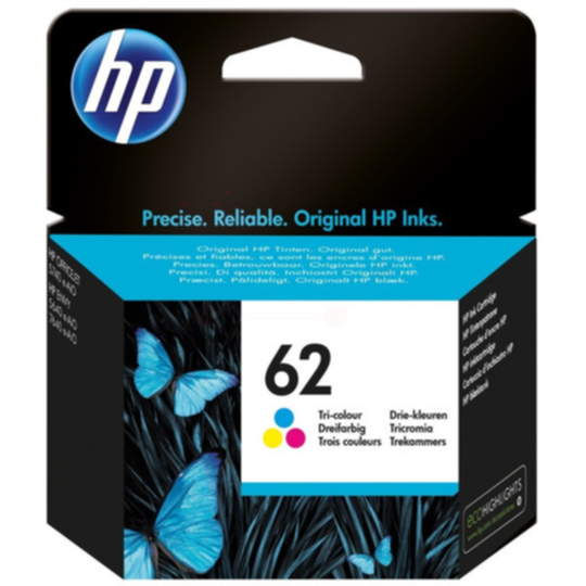 HP 62 Mustepatruuna 3-väri, 165 sivua