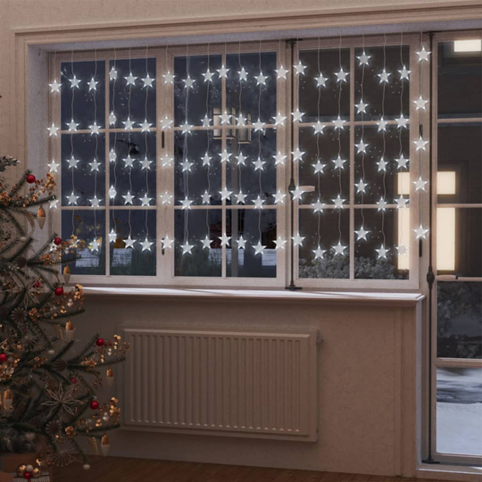 vidaXL LED-valoverho tähtikeijuvalot 500 LEDiä kylmä valkoinen