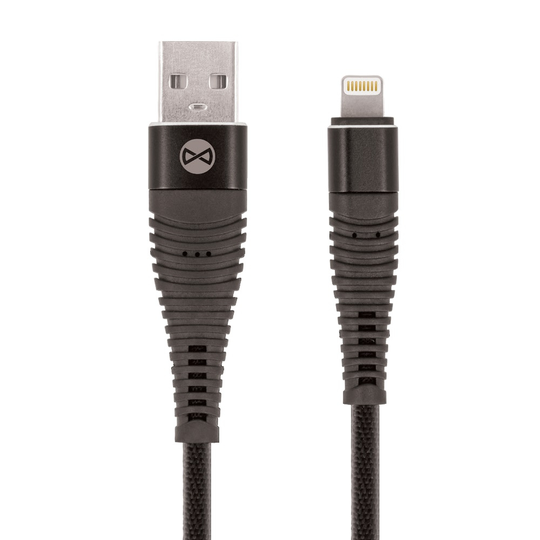 Forever Shark Lightning USB-kaapeli 1m musta