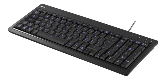 Pienikokoinen Näppäimistö, Valaistut Näppäimet, Pohjoismainen Layout, USB, Musta .
