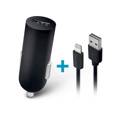 Forever USB-autolaturi M02 2 A + Lightning-latauskaapeli
