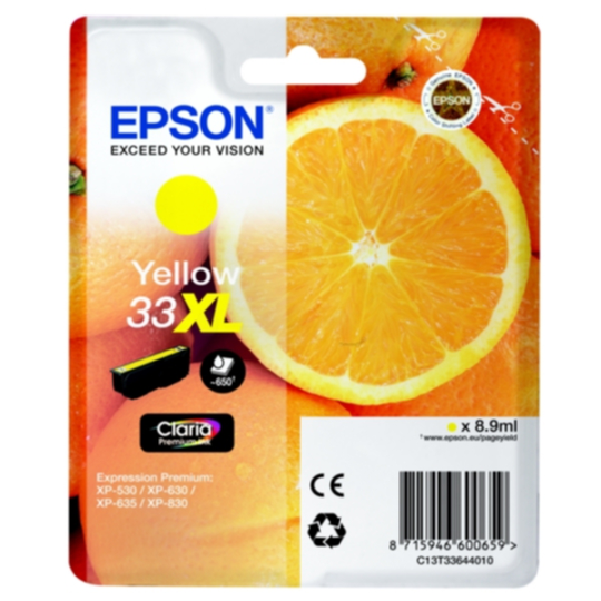 Epson 33XL Mustepatruuna keltainen, 650 sivua