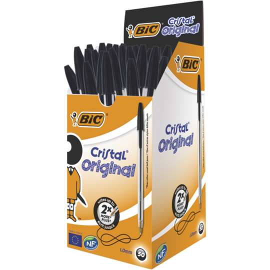 BIC Cristal Medium Musta 1.0 (50)