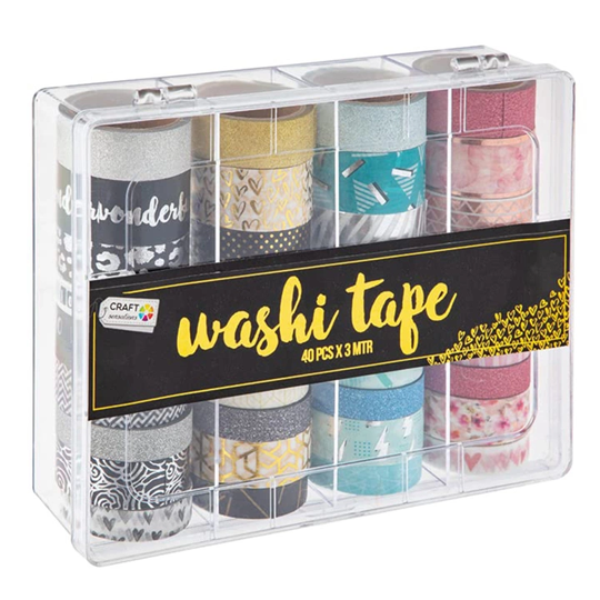 Craft Sensations Washi-teippi 40 kpl + säilytyslaatikko #2