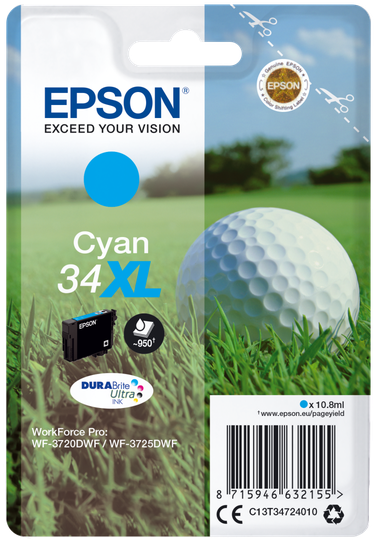 EPSON Singlepack Cyan 34XL DURABrite Ult