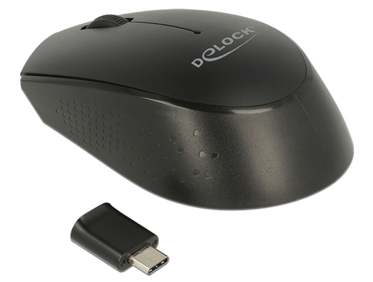 Langaton Optinen Hiiri, Minikokoinen, 3 Painiketta, USB-C-vastaanotin, 2,4 GHz