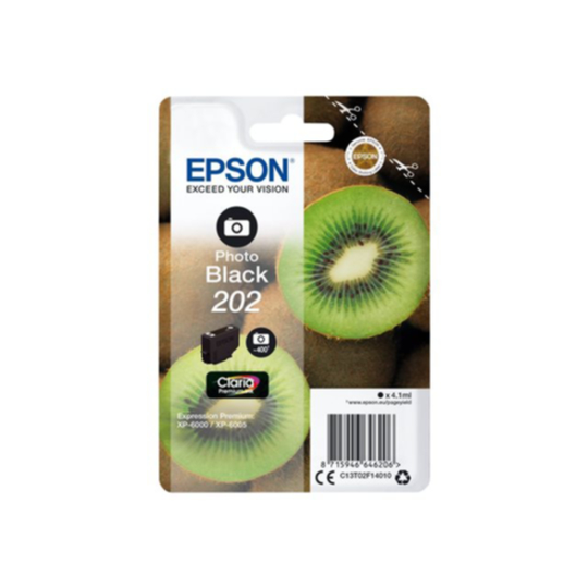 Epson 202 Mustepatruuna valokuvamusta, 4,1 ml
