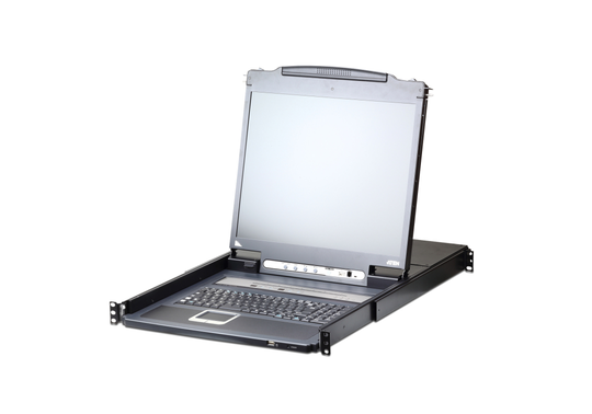 8-port KVM Over IP Switch, 19" LCD, USB, PS/2, VGA, Black
