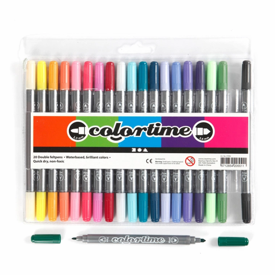 Colortime Huopakynät Two-Tip 20-setti 2