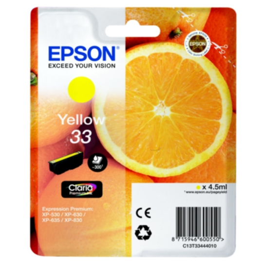 Epson 33 Mustepatruuna keltainen, 300 sivua