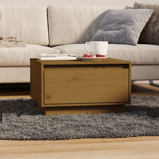 vidaXL Sohvapöytä hunajanruskea 55x56x32 cm täysi mänty