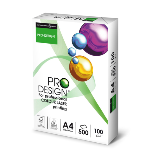 Pro Design, A4, 100g, rei'ittämätön, 500/pakkaus