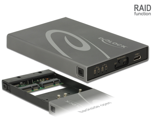 External Enc. 2xmSATA SSD > USB 3.1 Gen2 USB TypeC™ Female