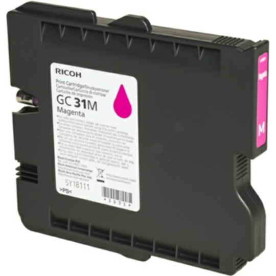Ricoh GC31M Mustepatruuna magenta, 1.560 sivua