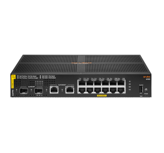 HPE Aruba 6100 Switch 12G CL4 2SFP+ 139W